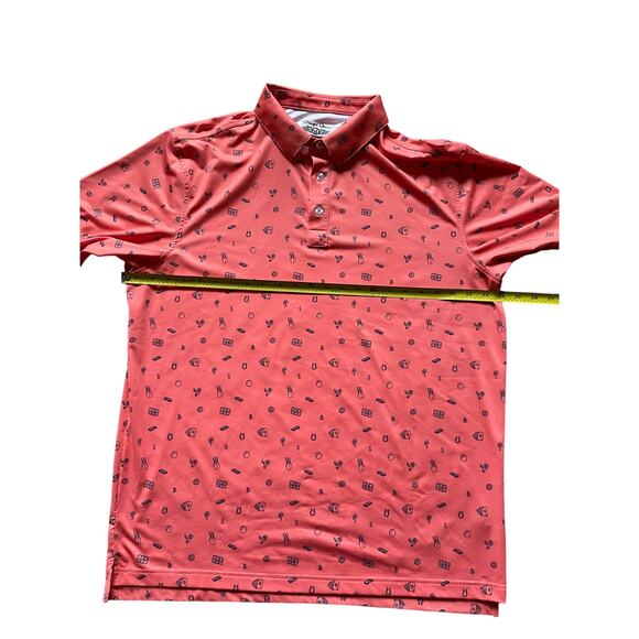 Straight Down Polo Shirt Mens/Teen Coral Size XL Golf Palmetto Dunes Hilton Head - Picture 4 of 11